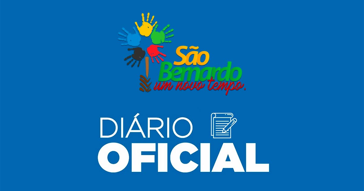 Diário Oficial Do Município De São Bernardo | Prefeitura São Bernardo ...